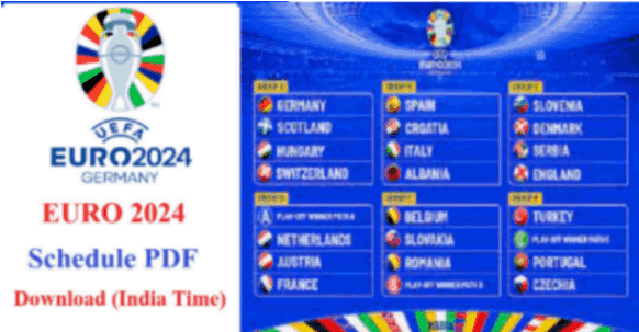 EURO 2024 schedule PDF Download (India Time)